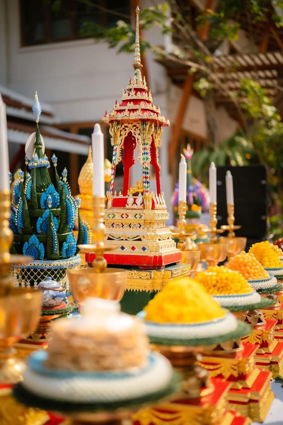 บายศรีพญานาคสีน้ำเงินฟ้า