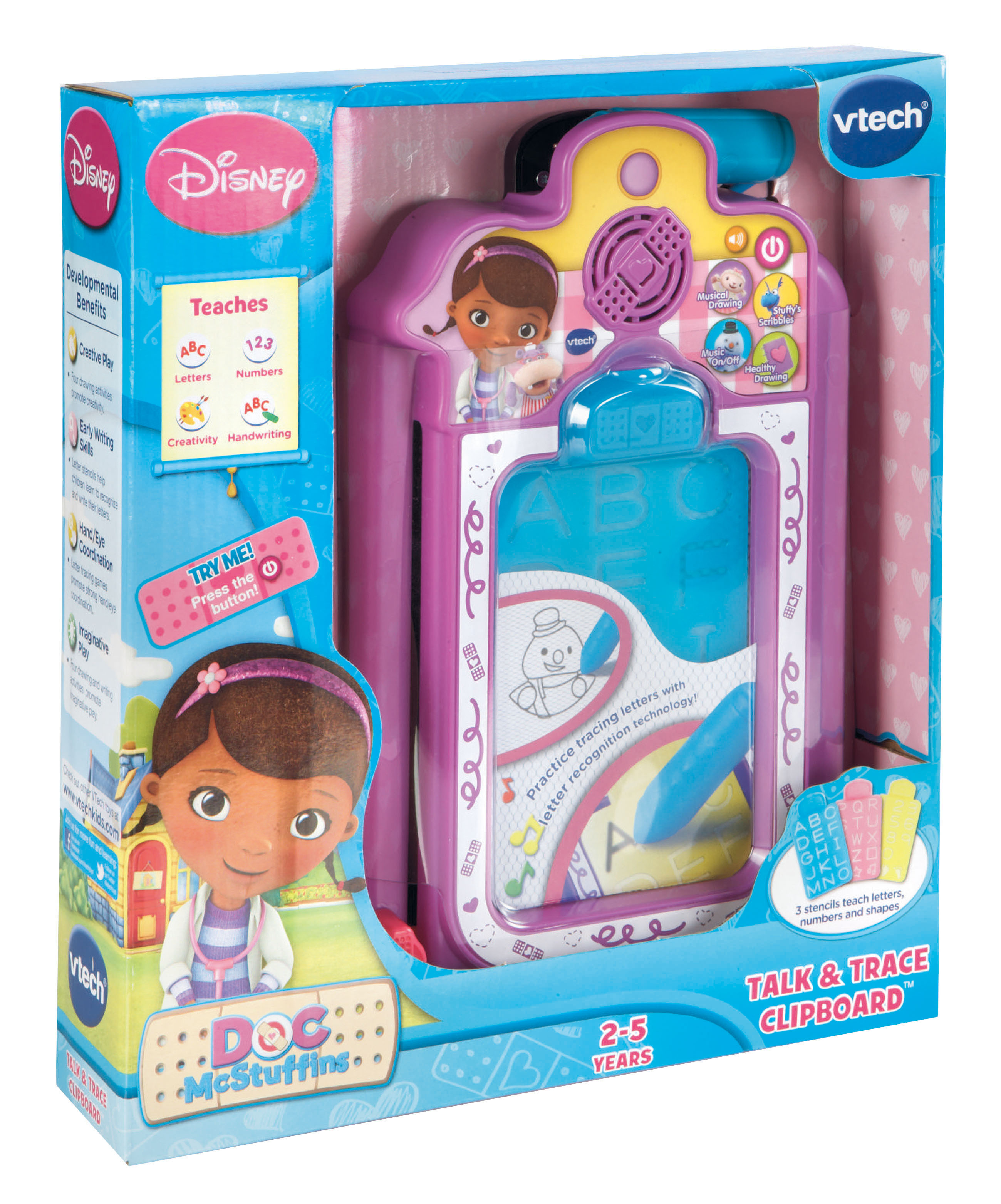 บอร์ด VTech Doc McStuffins Talk & Trace Clipboard Purple