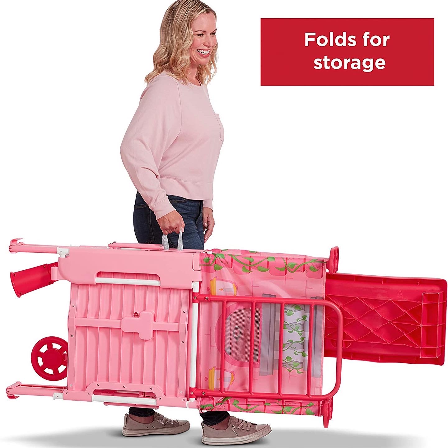 Radio Flyer Play & Fold Away Princess Castle, Toddler Climber, Kids Playhouse