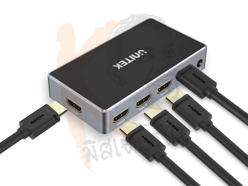 4K HDMI Switch 5 In 1 Out Unitek รองรับถึง 4K 30Hz มาพร้อมรีโมท by Unitek