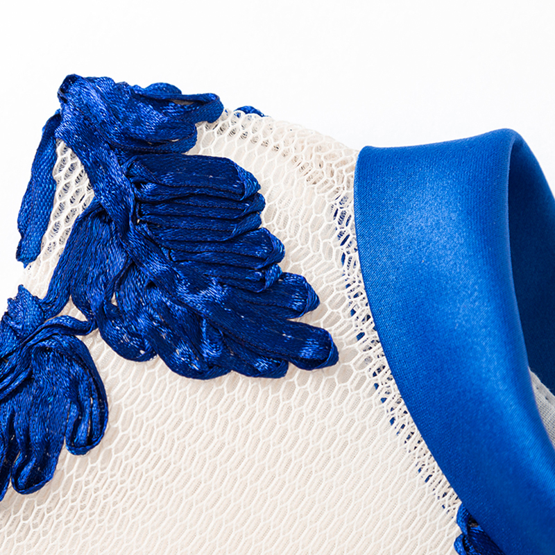 ชุดเดรสเด็ก เดรสออกงาน คอเต่า ลายลูกไม้