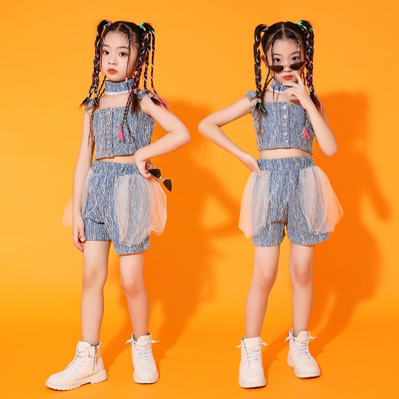 ชุดเต้น coverdance เสื้อ+กระโปรง กางเกง