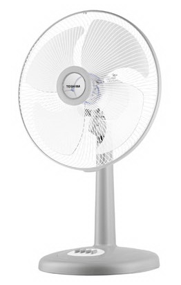 Toshiba พัดลมตั้งโต๊ะ ใบพัด 16 นิ้ว รุ่น DF-45 สีเทา