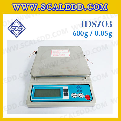 เครื่องชั่งดิจิตอล พิกัด 600g x 0.05g เครื่องชั่งน้ำหนัก600กรัม เครื่องชั่งดิจิตอล600กรัม ตาชั่ง600 กรัม ยี่ห้อ SDS รุ่น IDS703