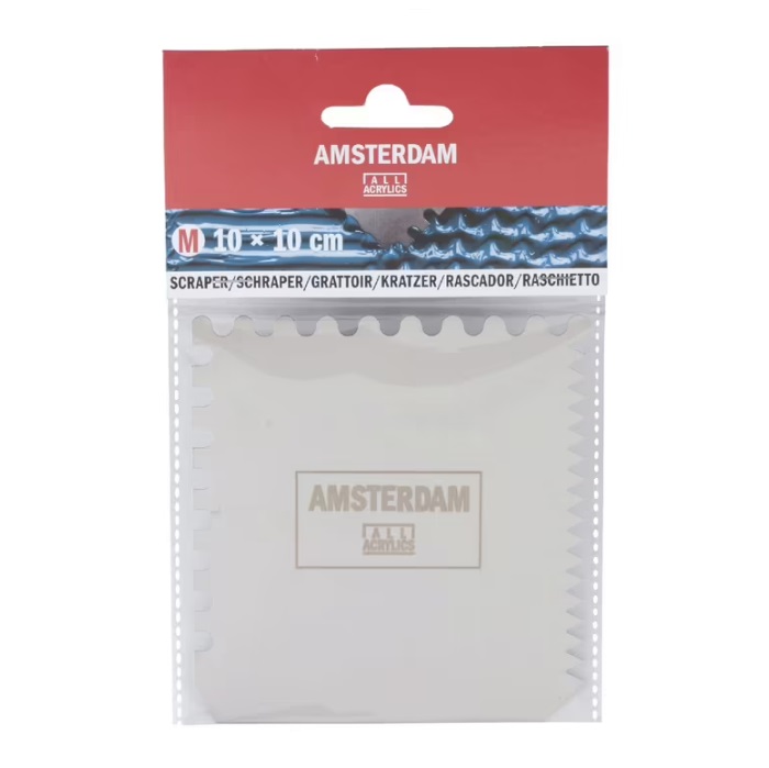 Amsterdam Texture Metal Scraper 10 x 10cm
