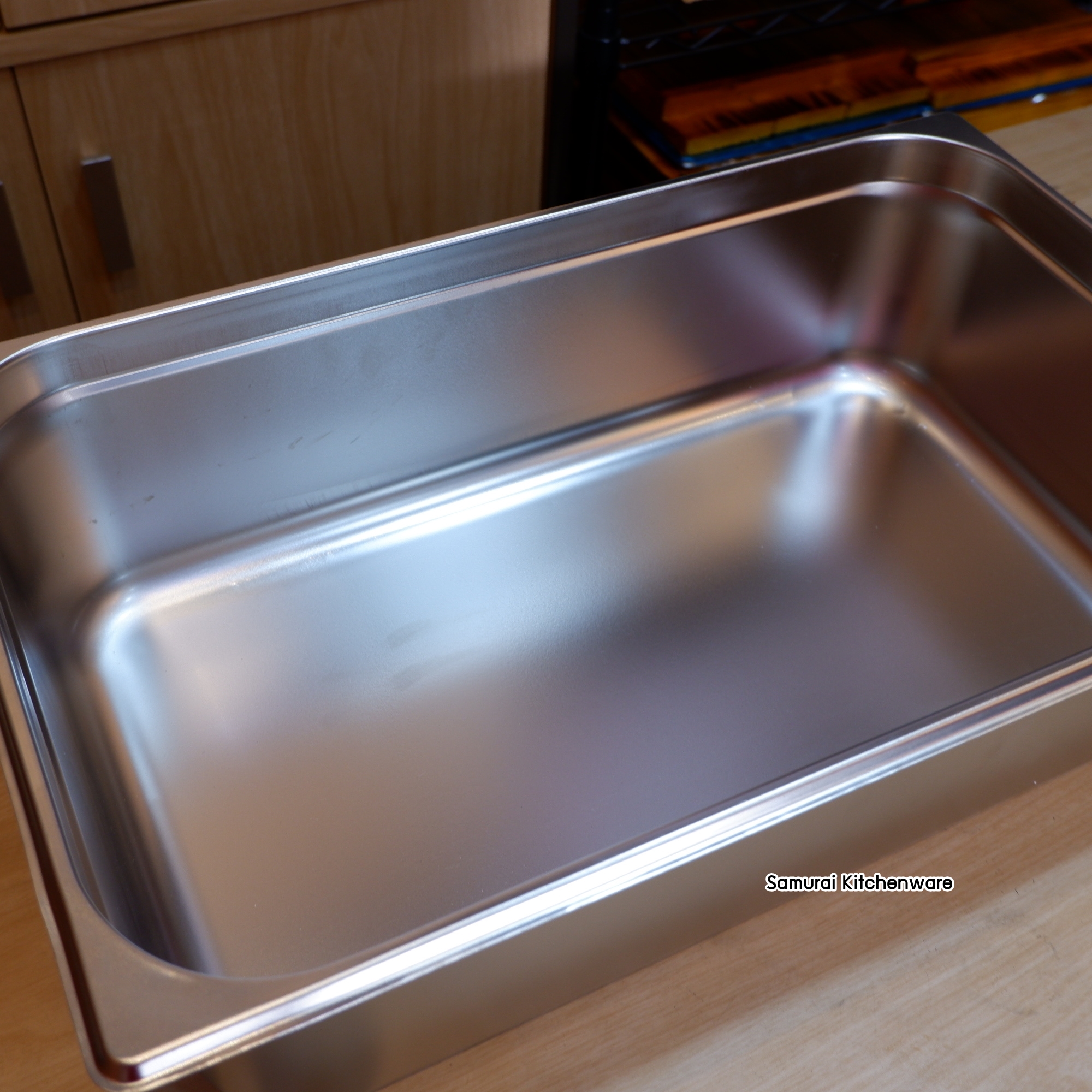 ถาดสแตนเลส ทรง Europe SS-304 1/1 (53x32.5x15 cm)