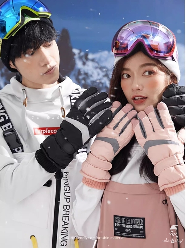 ถุงมือกันหิมะ ถุงมือสกี กันหิมะทัชสกรีน ชาย/หญิง มี 3 สี