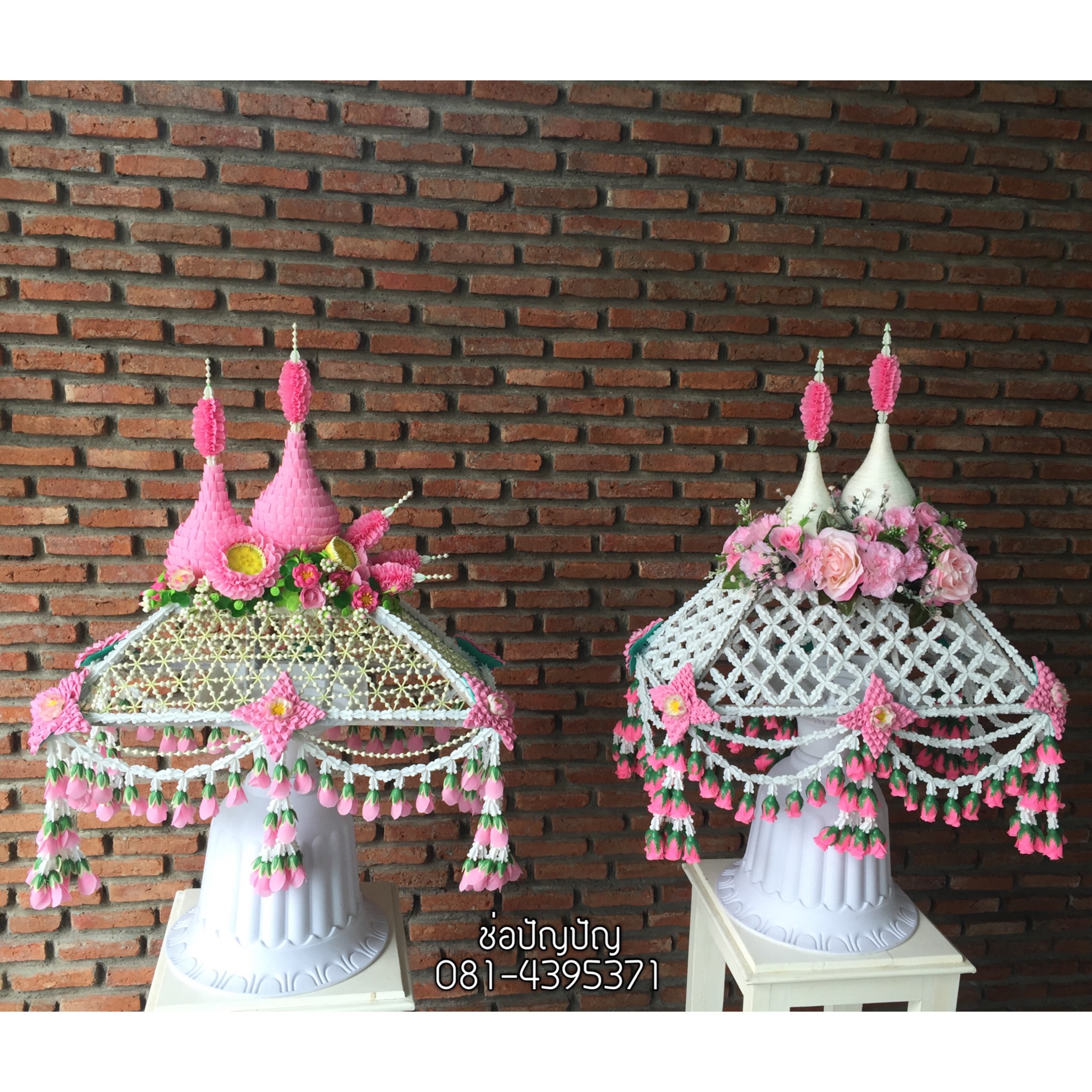 ที่คลุมผ้าไตรดอกไม้ประดิษฐ์