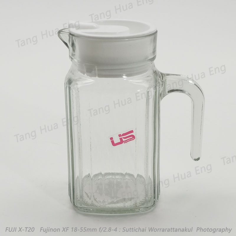 เหยือกน้ำพร้อมฝา ขนาด 450 มล. ( หูแก้วฝาขาว ) SQP-500SC