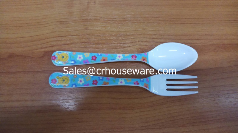 ช้อนส้อมใหญ่ ลายPooh Birds PB-2358,Large utensils