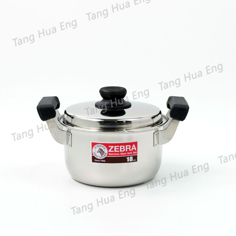 หม้อหุงต้ม ( 2 หู ) Carry 18 ซม. ตราหัวม้าลาย