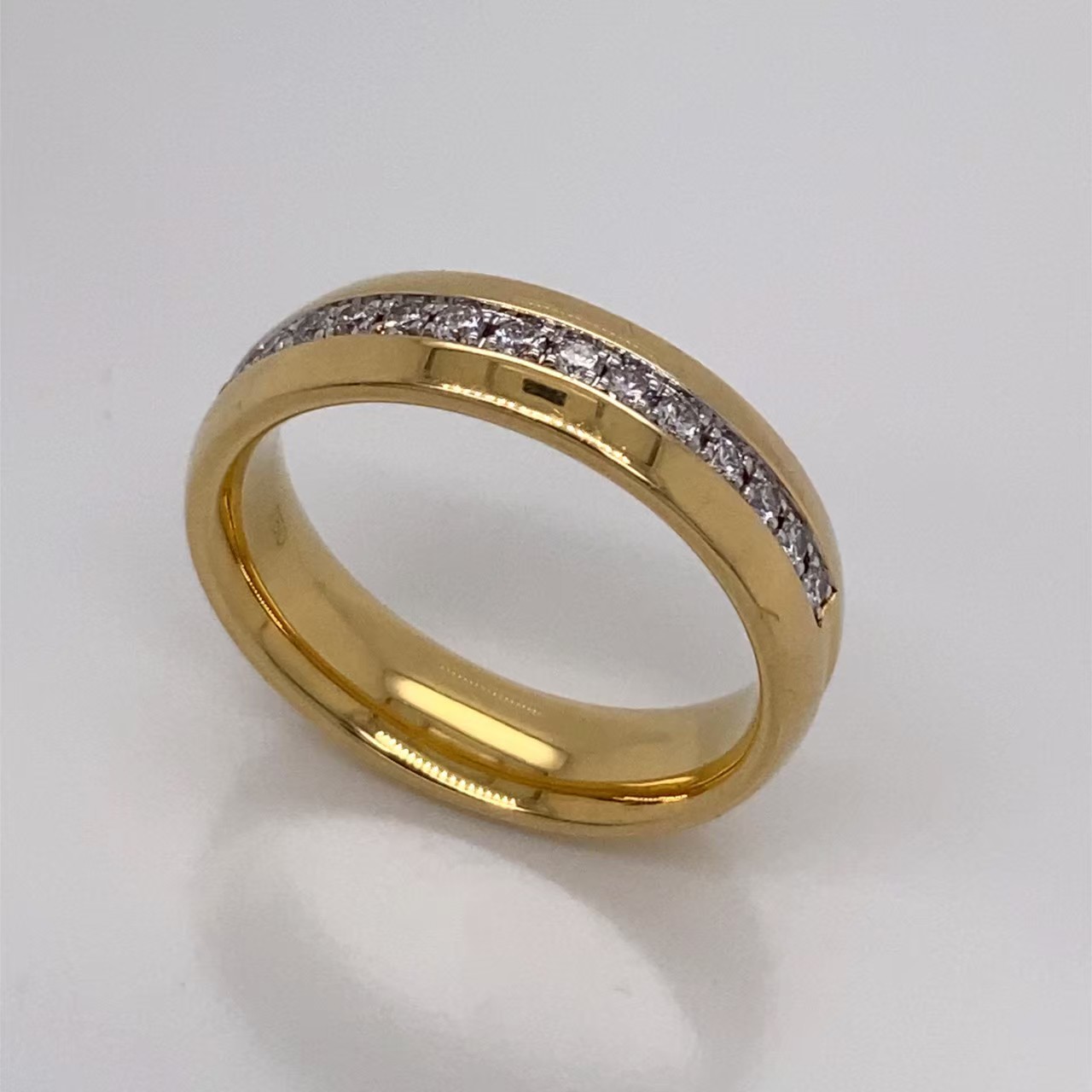 แหวนเพชรปลอกมีดGold 18K 7.48g D 18/0.26 ct