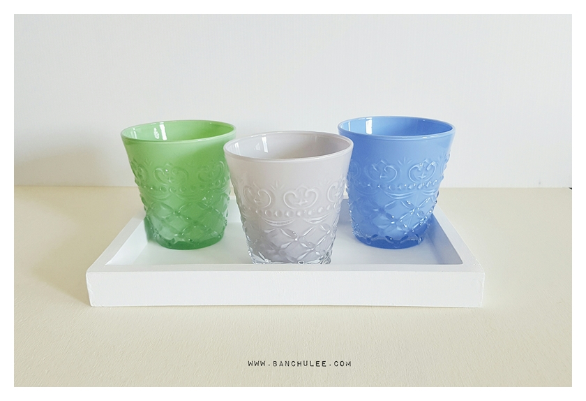 A Set Of 3 Glass Cups แก้วน้ำ เซต 3 ใบ