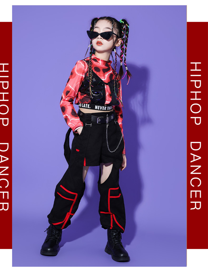 ชุดเต้น ชุดฮิปฮอป เสื้อแขนยาว + กางเกงขายาว สไตล์แบลคพิ้ง