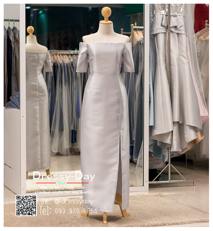 รหัส ชุดราตรี :PFL067 ชุดราตรียาวมีแขน สวยหวานหรู ราตรียาวสีเงิน ผ้าไหม สวยหรูแบบเรียบโก้ และใส่ได้หลากหลายโอกาสคร๊าา มาพร้อมซับในอย่างดี คัตติ้งเนี๊ยบๆ สีเทา