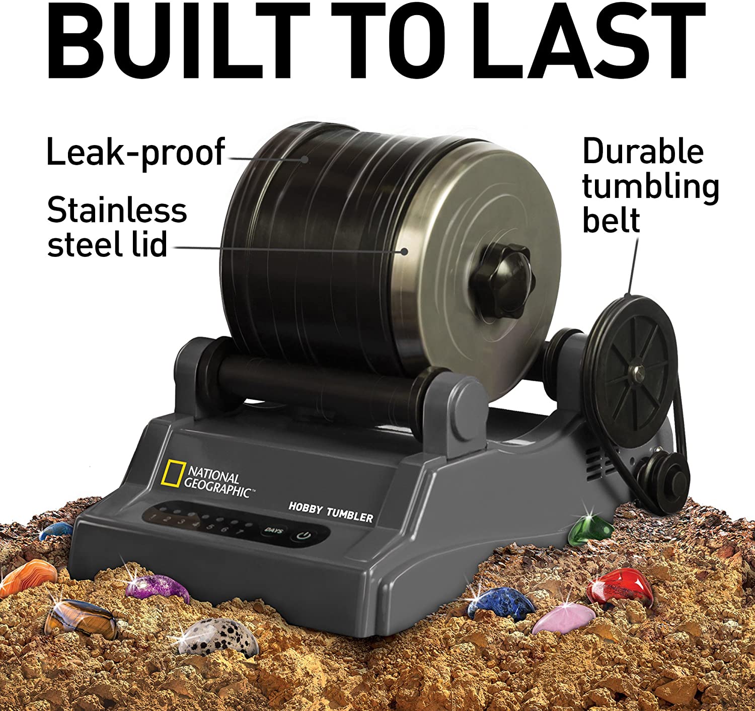 ชุดขัดหินอัญมณี NATIONAL GEOGRAPHIC Hobby Rock Tumbler Kit