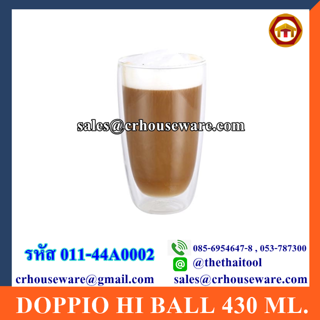 DOPPIO HI BALL 430 ML. (แก้ว 2 ชั้น) 011-44A0002,ราคาต่อกล่อง 1กล่อง/6ใบ