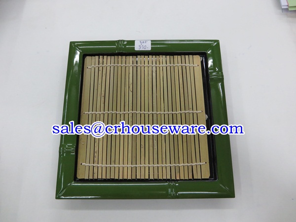 ถาดพลาสติกรูปไผ่ พร้อมเสื่อวางบะหมี่ (ใหญ่) 005-TW-JP-P317