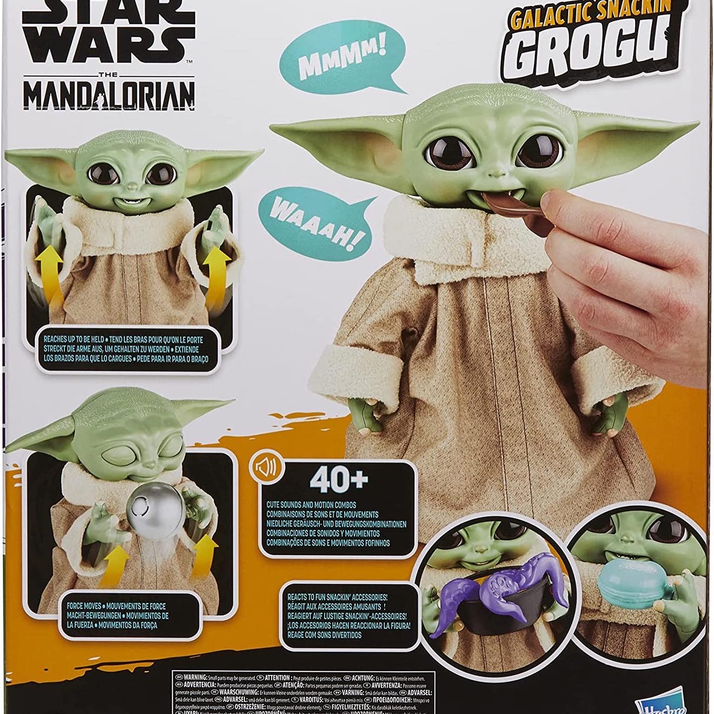 Hasbro Star Wars The Mandalorian Galactic Snackin’ Grogu Baby Yoda The Child Animatronic Edition Toy Figure