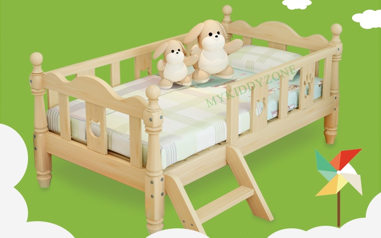 เตียงนอนไม้ เตียงเดี่ยวสำหรับเด็ก KIDDY WAVE สีเบจ TP21005(WDK6)