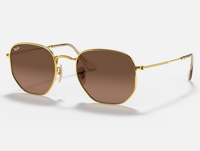 RayBan RB3548N 912443 HEXAGONAL FLAT LENSES