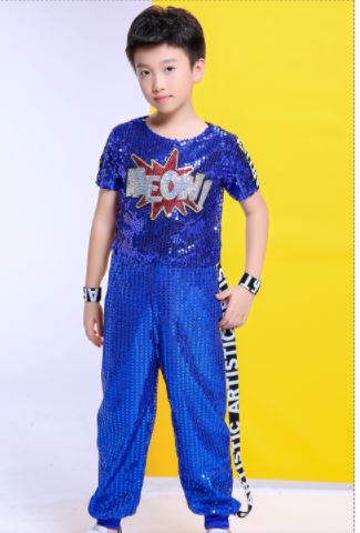 พร้อมส่ง ชุดแดนซ์ ชุดเต้น เสื้อครอปแขนสั้น +กางเกงขายาว ปักเลื่อม ปักอักษร MEOW