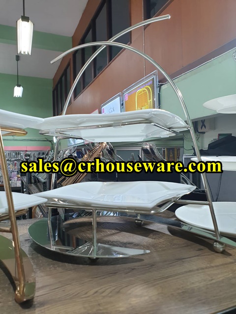 ชั้นโชว์อาหาร 2 ชั้น สีสแตนเลส รหัสสินค้า 005-STK-2700