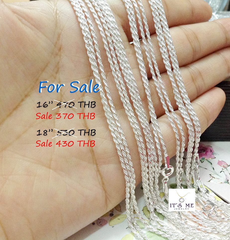 สร้อยเงินแท้ ลายเกลียวไดมอนคัท(งานอิตาลี)