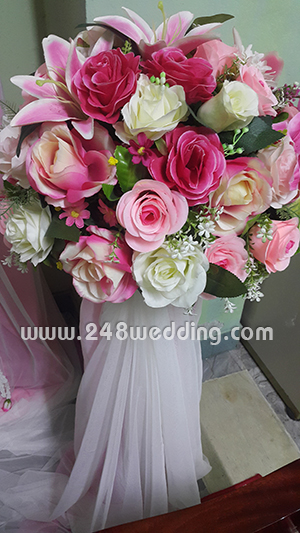 สแตนพร้อมดอกไม้ให้เช่า (ชมพูขาว)