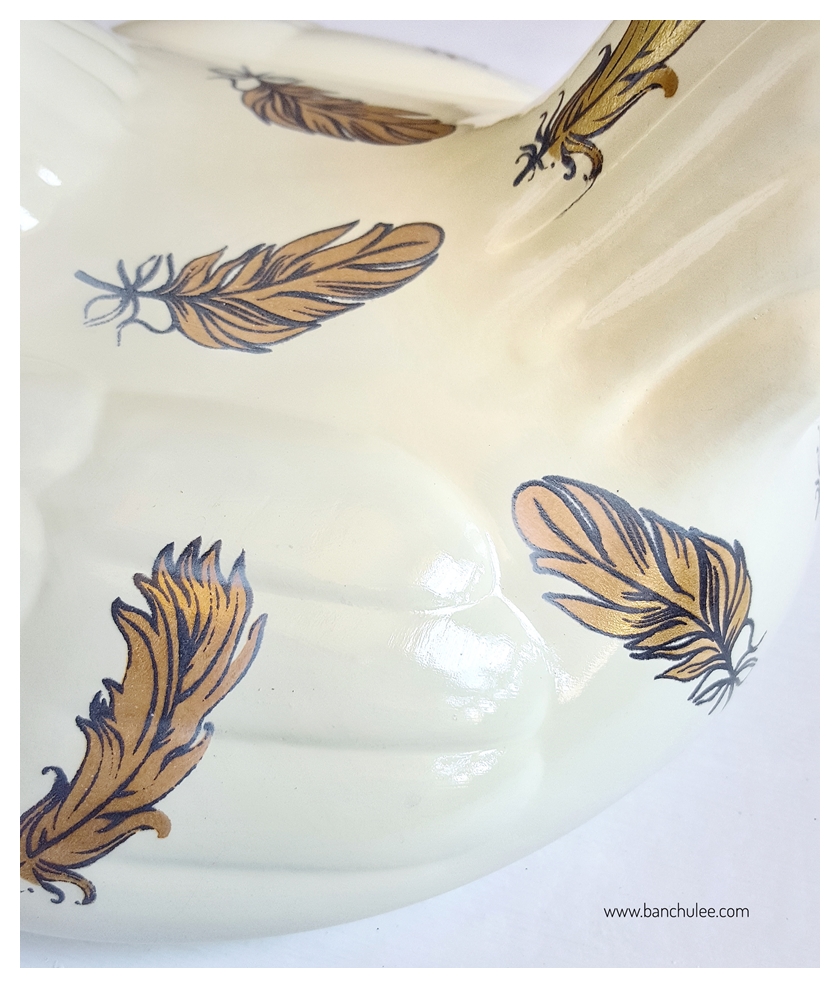 Gold Egg Basket ตะกร้าใส่ไข่หรือผลไม้ สีทอง