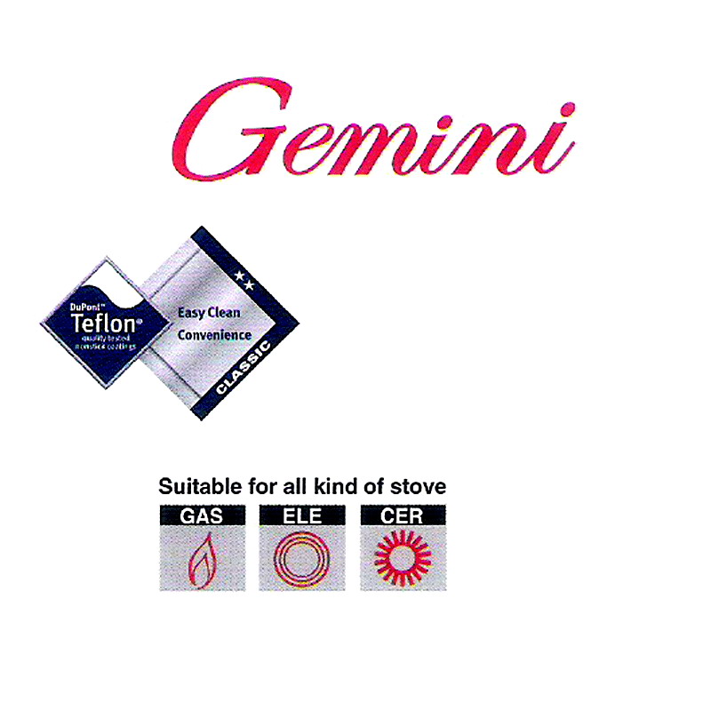 กระทะนอนสติ๊ก Gemini 18 ซม. ตราหัวม้าลาย