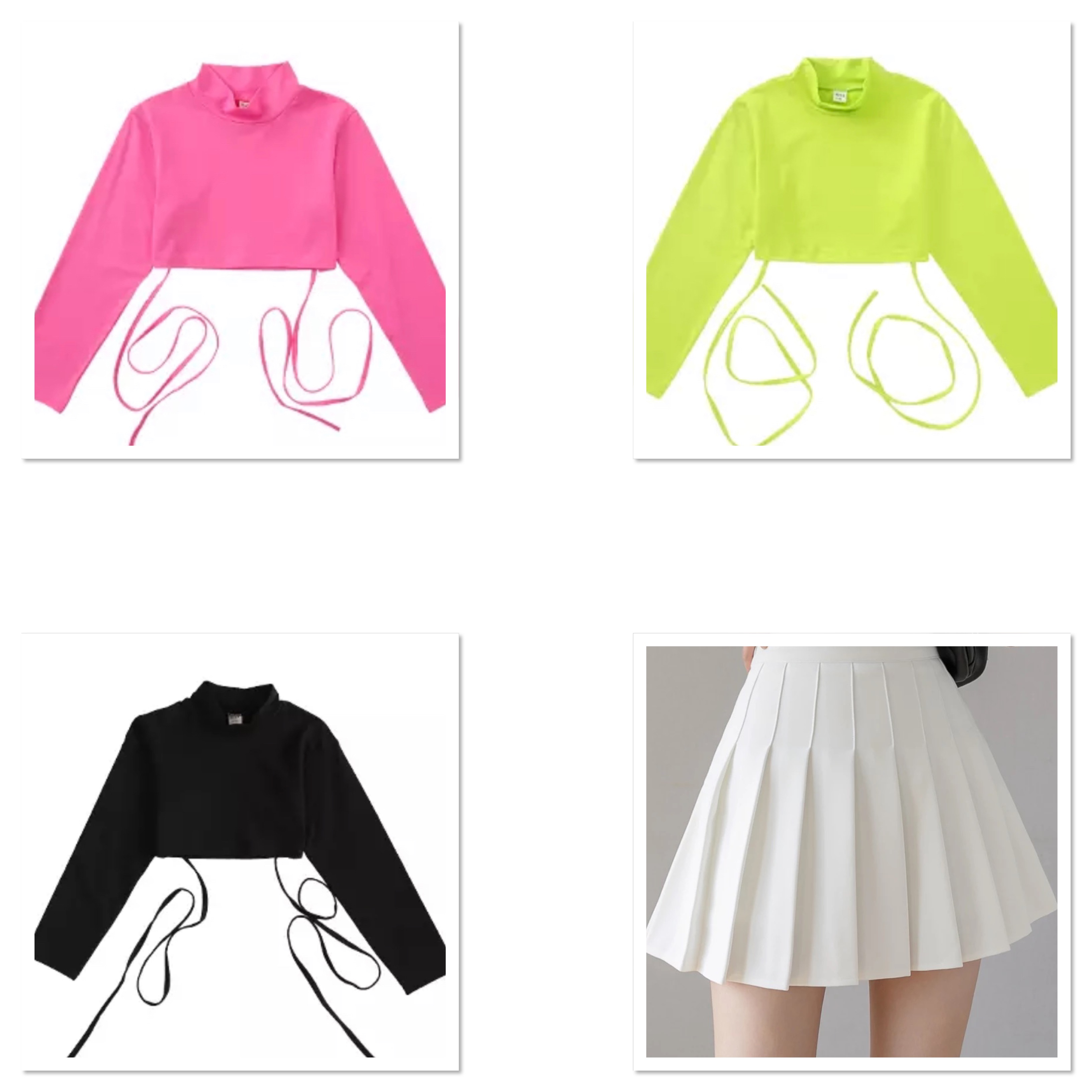 **เฉพาะเสื้อ** ชุดเต้น เสื้อเอวลอยผูกเอว แขนยาว