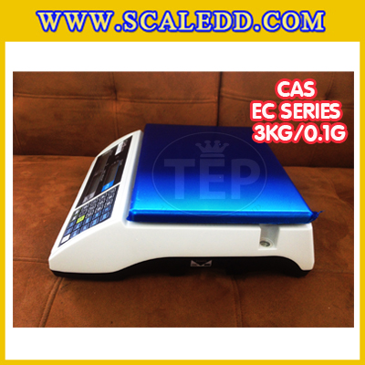 เครื่องชั่งนับจำนวนตั้งโต๊ะ3kg เครื่องชั่งน้ำหนัก3kg เครื่องชั่ง3kg กิโล ตาชั่งนับชิ้นงาน3kg เครื่องชั่งดิจิตอล3kg. ความละเอียด0.1g ยี่ห้อ CAS รุ่น EC (เครื่องชั่งผ่านตรวจรับรอง)