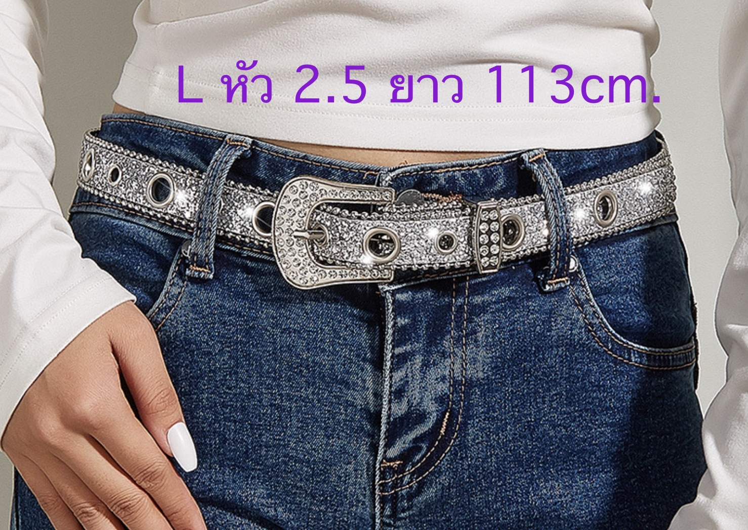 พร้อมส่ง พร๊อพเสริม เข็มขัด ประดับเพชร ประดับพลอย สายรัดขา สายปรับระดับได้ เครื่องประดับ มีลายมากกว่าหน้าปก