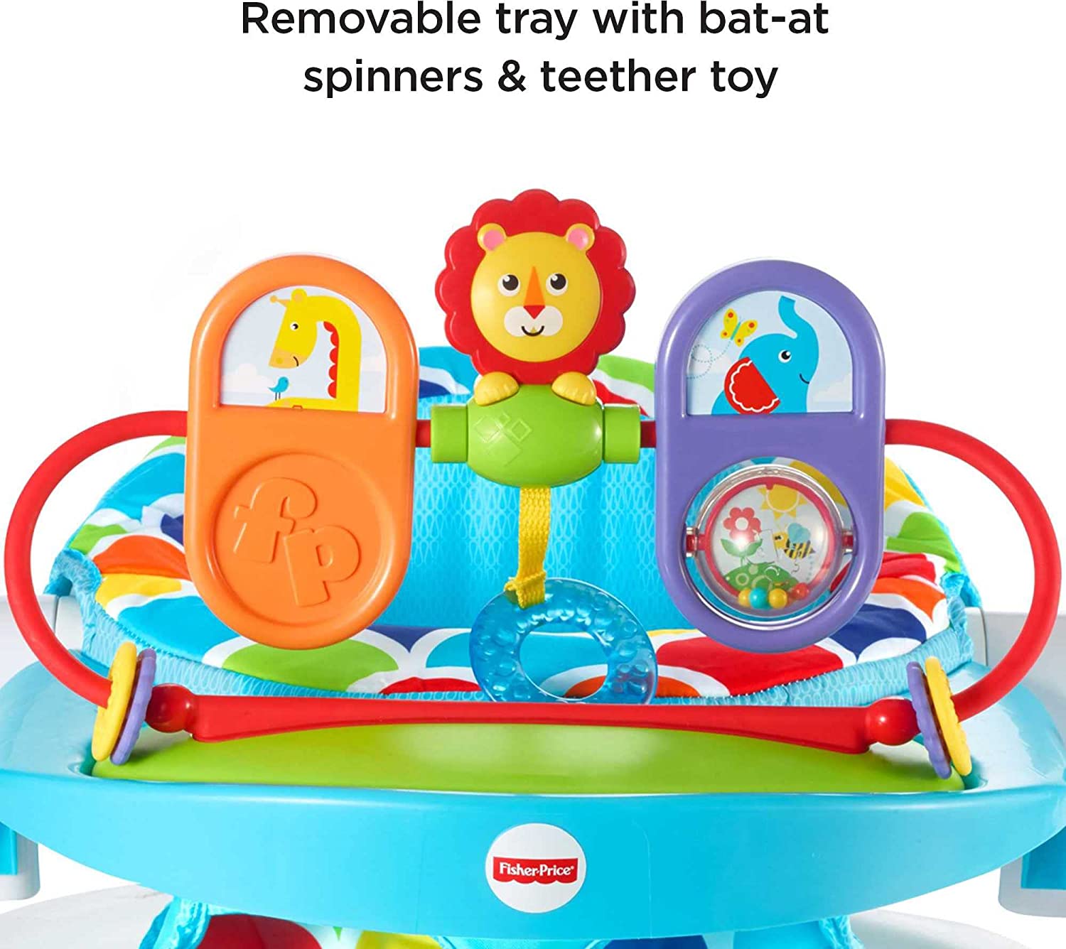 เก้าอี้นั่ง Fisher-Price Premium Sit-Me-Up Floor Seat with-Toy Tray Peek-a-Boo Fox Portable Baby Chair with Snack Tray and-Toys
