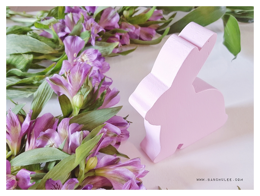 Wooden Bunny - Spring Beauty
