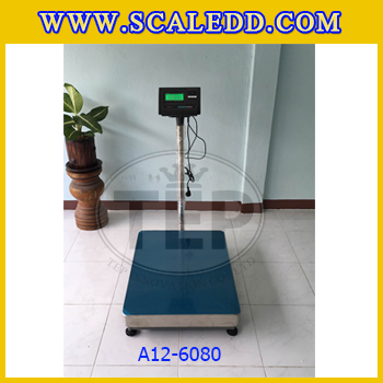 เครื่องชั่งน้ำหนักดิจิตอล พิกัด500kg ความละเอียด50g ขนาดแท่นชั่ง60*80cm รุ่น A12 (เครื่องชั่งผ่านตรวจรับรองจากสำนักชั่งตวงวัด)