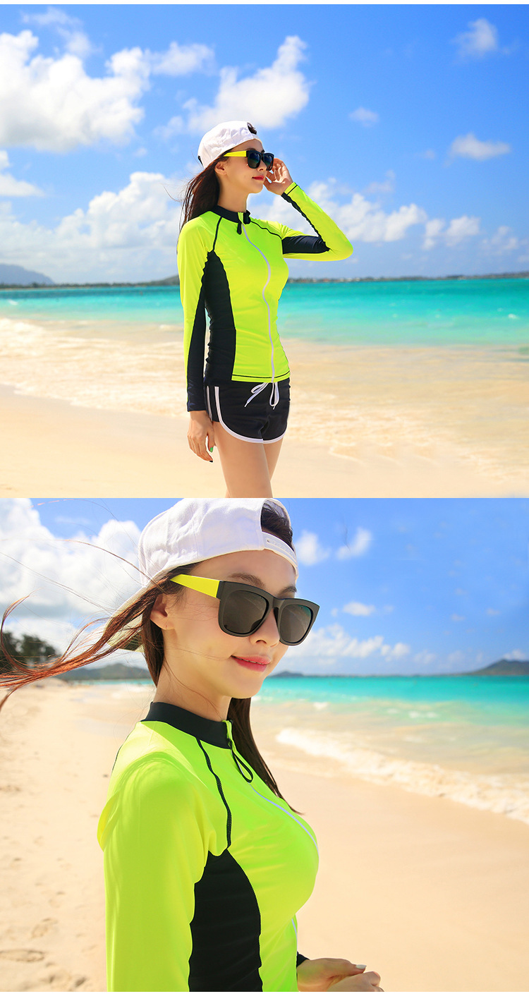 ชุดว่ายน้ำเซต 3 ชิ้น แขนยาว กันuv 2xl บรารอบอก 34-40