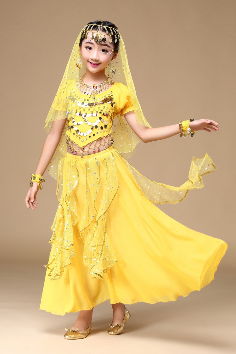 F ชุดเต้น ชุดระบำแขก จินนี่ แบบกระโปรง