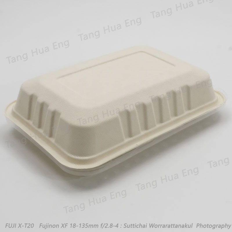 ถาดปลาพร้อมฝา 1500 มล. กระดาษชานอ้อย T151 ตราเกรซ (25ชุด)