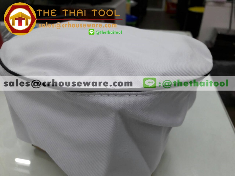 หมวกเชฟ Hat Chef 044-PKP-38 สีขาว ขอบดำ