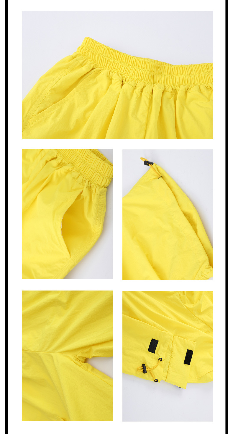 friendly4kid ชุดเต้น ชุดเชียร์ เสื้อแขนกุด+กางเกงคาร์โก้เหลือง เสื้อแยก