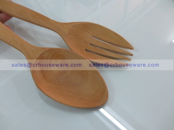 ช้อนส้อมไม้สลัด(ขาว) JW-541W