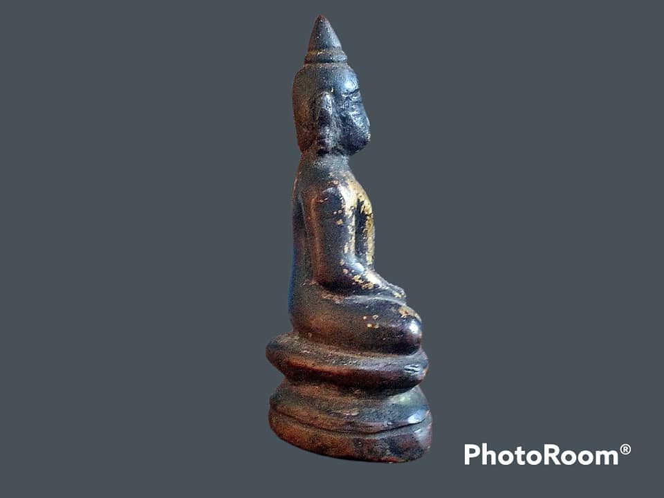 พระบูชา เชียงรุ้ง (พระลาว) ฐาน-หน้าตัก 4.5 cm เนื้อสัมฤทธิ์