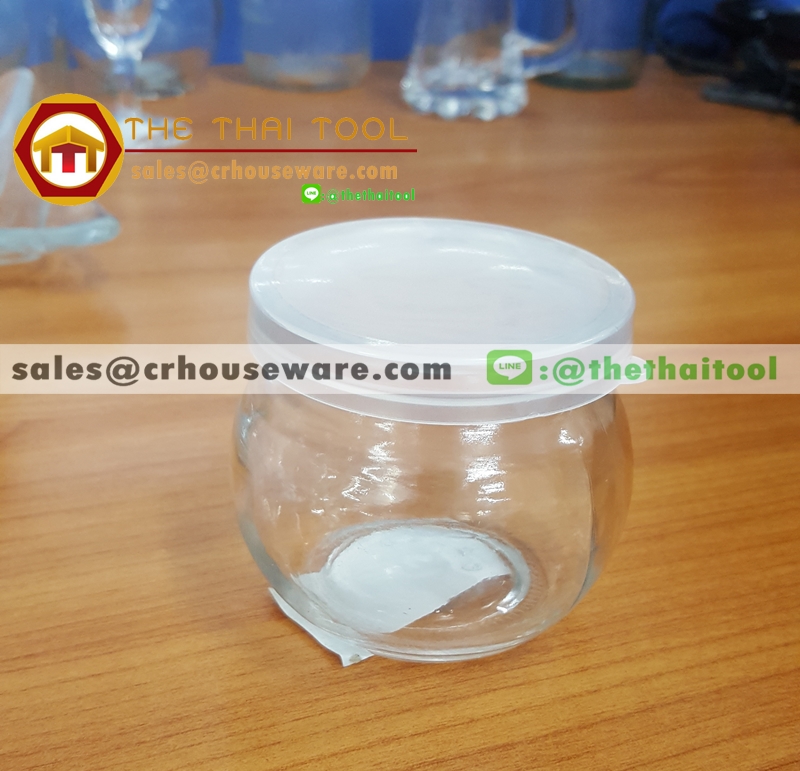 ขวดโหล ฝาพลาสติก 145 ml. Glass bottle with plastic lid 145 ml. Code : 005-J860
