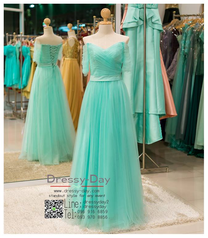 รหัส ชุดราตรี : PF071 -3 ชุดแซก ชุดราตรียาว หรู สีน้ำเงิน แขนยาว เรียบหรู เหมาะสำหรับงานแต่งงาน งานกลางคืน กาล่าดินเนอร์