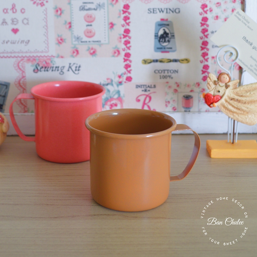 Enamel Mug - Brown แก้วอีนาเมลสีน้ำตาล