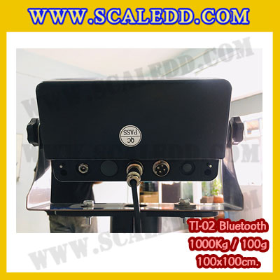 เครื่องชั่งน้ำหนักBluetooth เครื่องชั่งบลูทูธ เครื่องชั่งน้ำหนัก1000kg เครื่องชั่งขนาดใหญ่ 1ตัน ตาชั่ง1ตัน ตาชั่งดิจิตอล1000kg พิกัด 1000kg ความละเอียด 100g ขนาดแท่นชั่ง 100*100cm. ยี่ห้อ TIGER รุ่น TI-02
