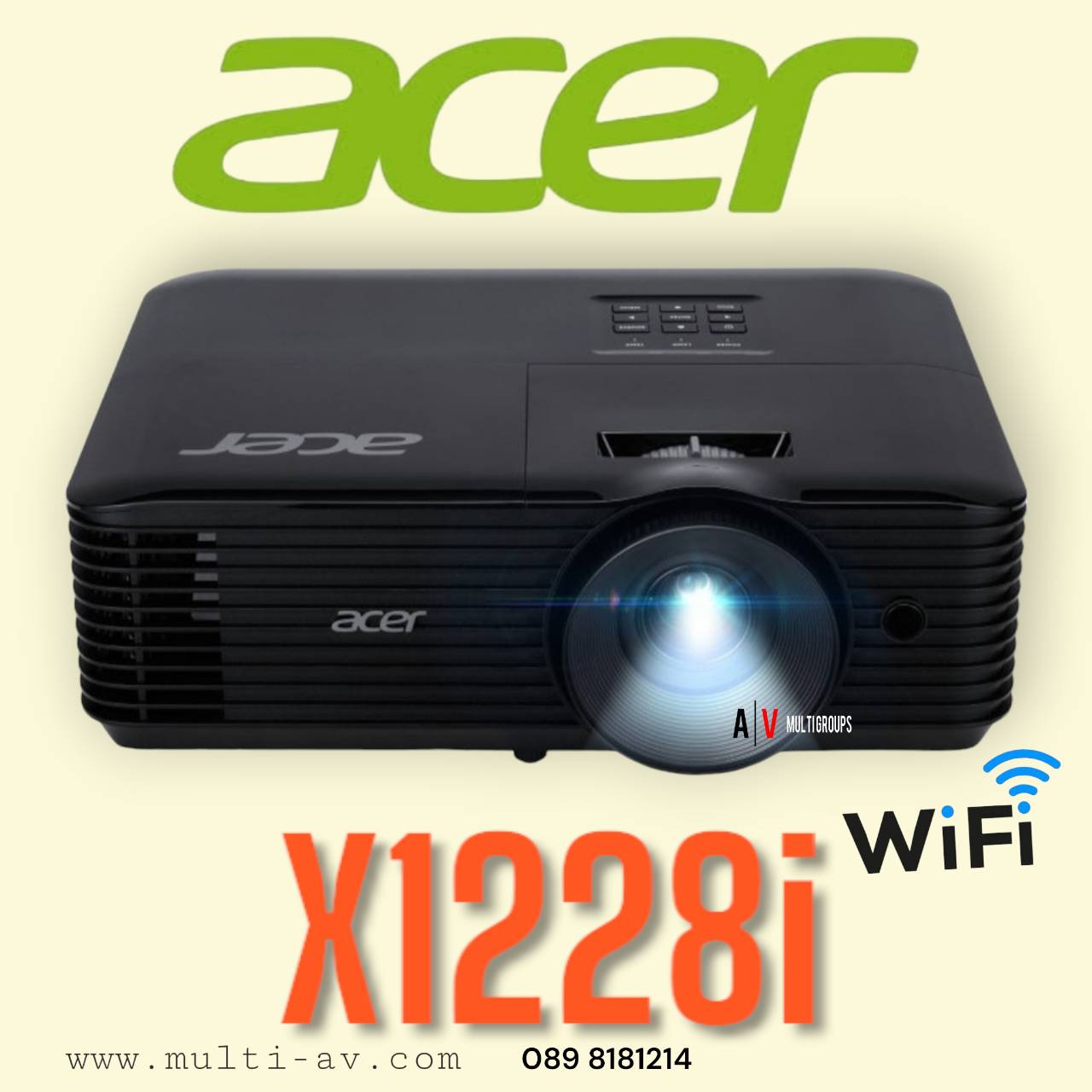 ACER X1228i มี wireless ความสว่าง 4,500 (ANSI Lumens) ความละเอียด(พิกเซล) 1024x768 (XGA) Contrast 20,000:1