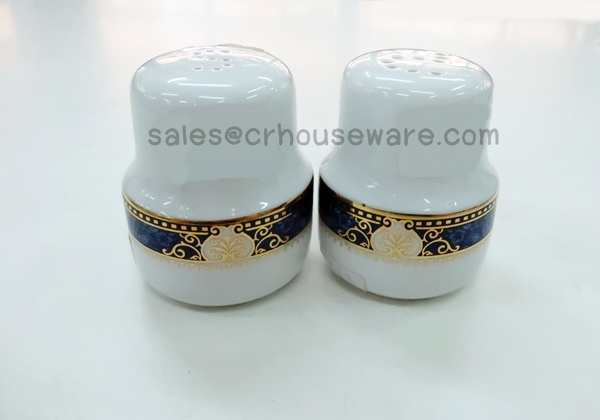 SALT SHAKER Code : RPP5012 PEPPER SHAKER Code : RPP5013,ขวดเกลือ,ขวดพริกไทย ,จานชามพอร์ซิเลนลายPrecious Blue,จานพอร์ซิเลนลายน้ำเงินขอบทองรับแขกVIP